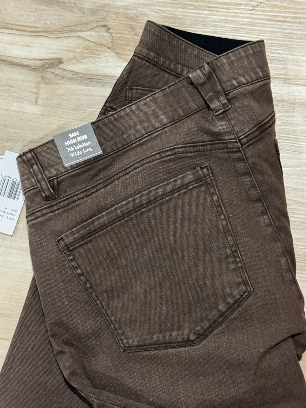 Wit & Wisdom Women's High-Rise Wide Leg Jeans - Brown - Picture 6 of 9